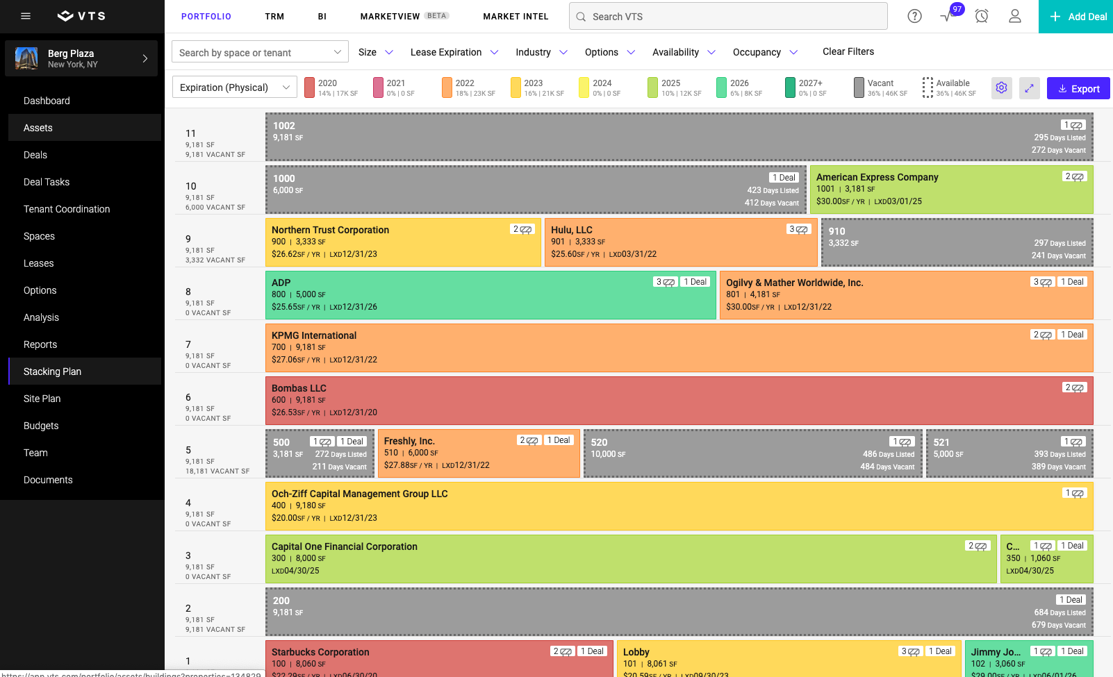 VTS Office Stacking Plan