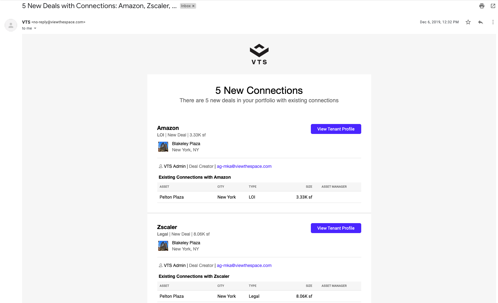 VTS Office Tenant Connections